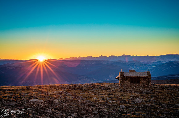The Crack of Dawn Over the Rockies, Notch Mountain Shelter, Colorado